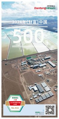 米兰网页版锂业入选2024年《财富》中国500强