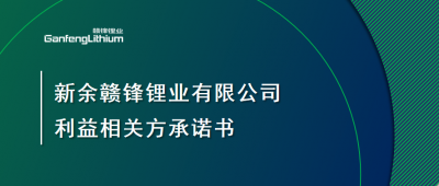 新余米兰网页版锂业有限公司利益相关方承诺书